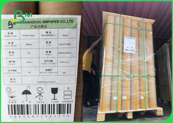 Inkjet que imprime o papel de plotador 60GSM para a polegada x 180m da polegada 63 da indústria de vestuário 62