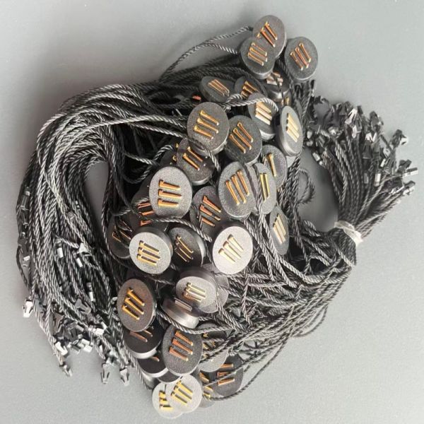 Thickness 0.2mm Black Hang Tag String Rectangle Style Designed for Clothing Tags and Retail Packaging Delivering Strong