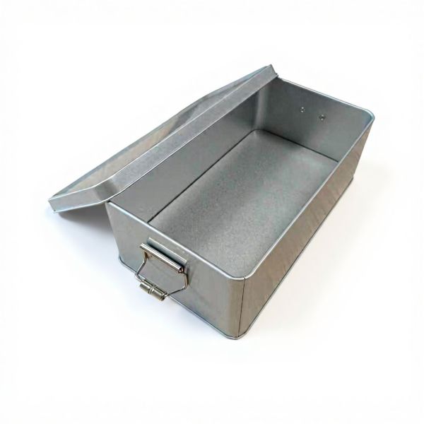 Lockable Pastry Cake Tin Cans Silver Buckle Candy Metal Sliding Buckle Pineapple Cake Box