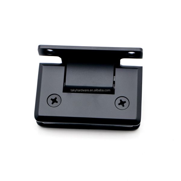 Нержавеющая сталь 201 90-градусная стена на стекло 10 мм Душевая стеклянная дверь Завеса набор черный