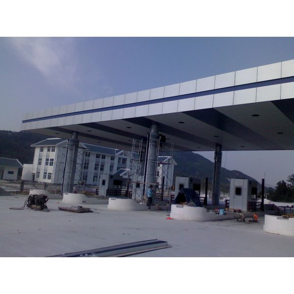 Trusses de tubos de aço de comprimento para estações de pedágio