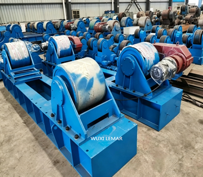 800Ton High Load Welding Roller Stand with Self-Adjusting 42CrMo Forged Steel Wheels for Large Cylinder Welding