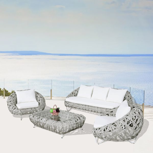 Create a Luxurious Outdoor Space with Rattan Furniture Luxury Rope Modern Garden Set