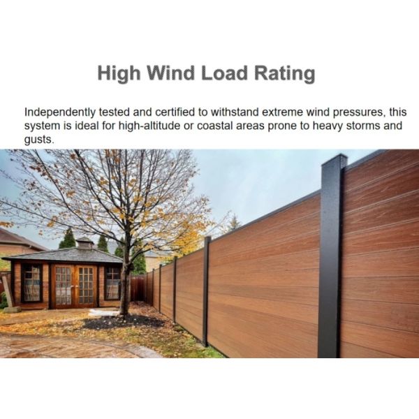 Multi Tier Louvered Layered WPC Shutter Fence Outdoor 150mm