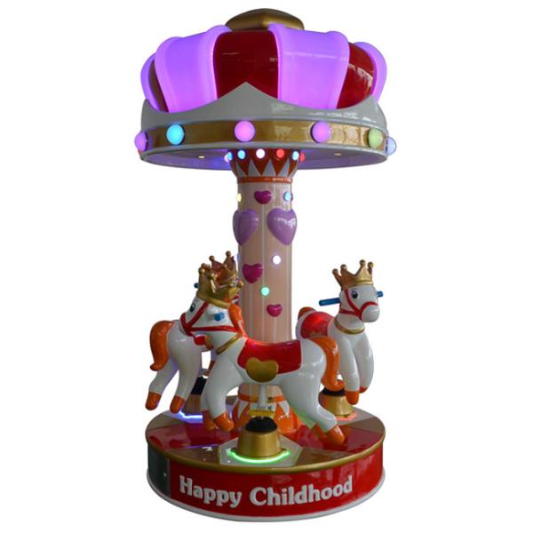 3 seats fiberglass fantasy horse carousel for indoor playground