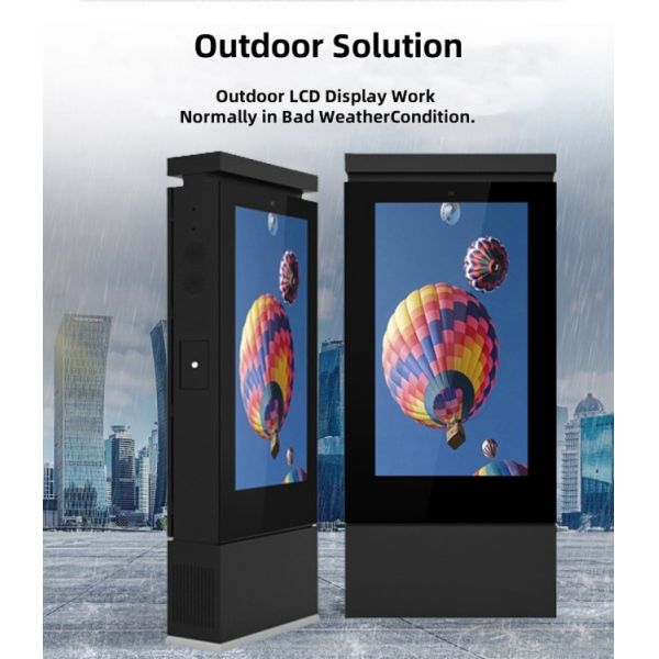 65 inch Drive Thru Restaurants Menu Board lcd outdoor screen Waterproof Kiosk Touch Order Screen Lcd Display Advertising