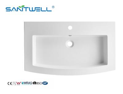SWZ820 Preço Favorável Modelos Populares Bacias de Resina de Pedra Durável OEM Aceitável Matt White Lavatórios Lavatórios Para Hotel