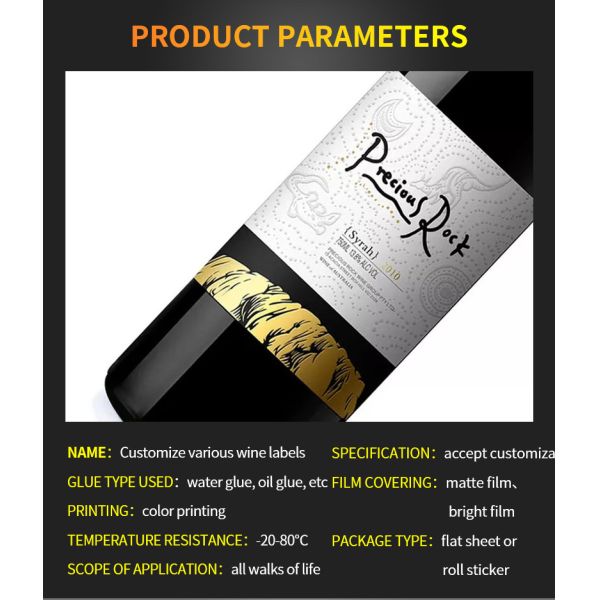 Gold Foil Whiskey Bottle Label Custom Sticker Printing For Luxury Packaging