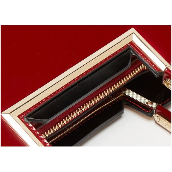 Портмоне лакированной кожи PU белое