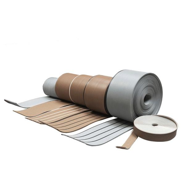 Waterproof Anti-slip Soft PVC Composite Teak Deck Boat Flooring Below 10mm for Outdoor