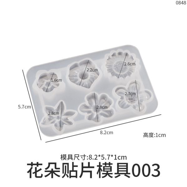 DIY crystal dropper ring hair clip jewelry silicone mold flower crown love animal patch grinding