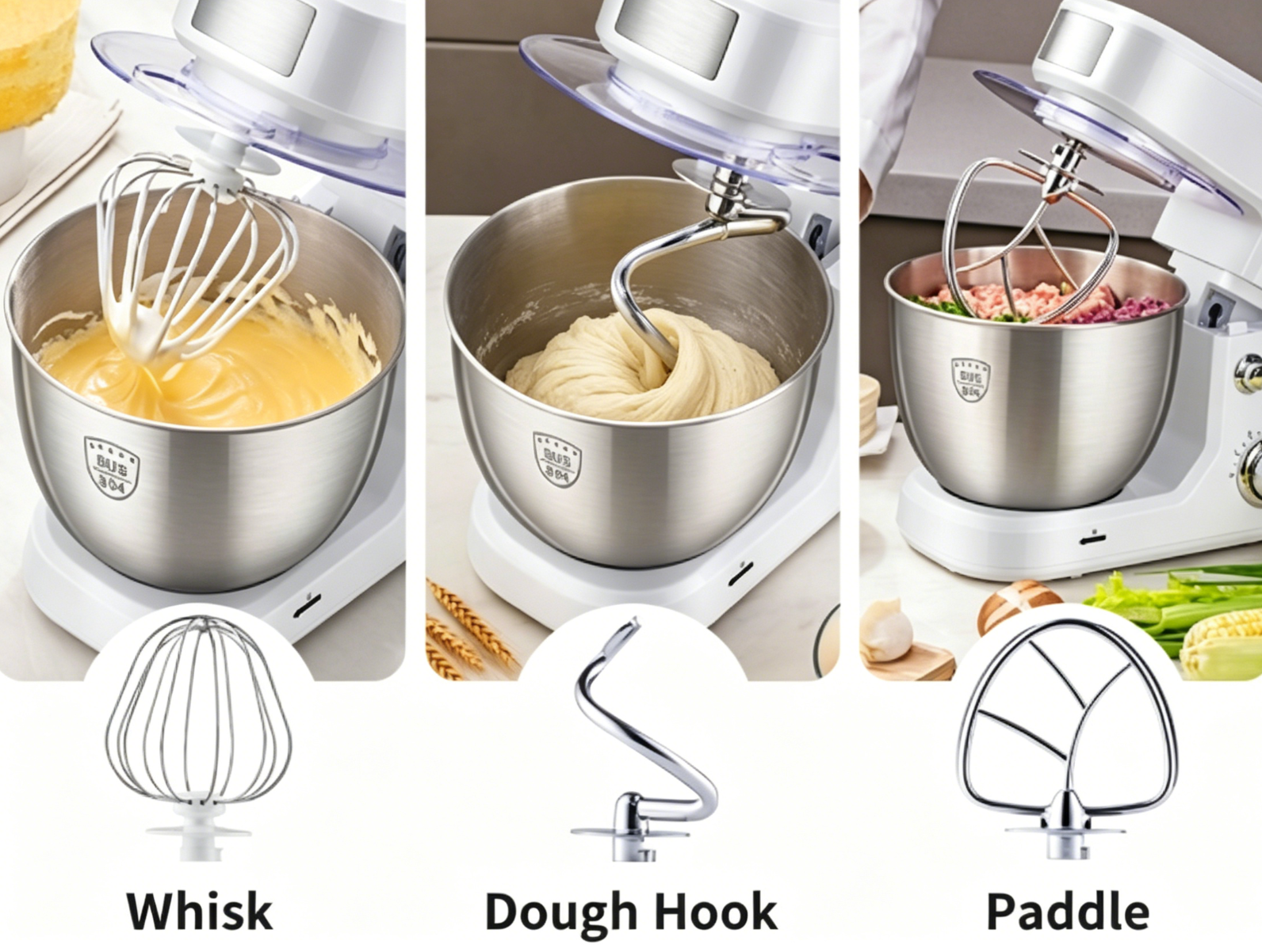 4L 500W Electric Stand Mixer With Stepless Speed Control