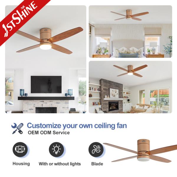 52 polegadas MDF Blades Ventilador de teto para teto baixo Dimmable LED e Dimmer de suporte Sim