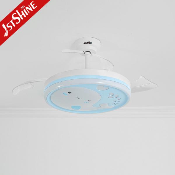Ventilador de teto LED de 42 polegadas com lâminas ocultas e dimmer de suporte de luz 50000 horas de trabalho