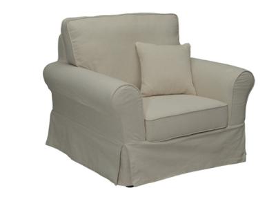 Light Color Linen Reclining Sofa / Tan Linen Sofa Simple Modern Appearance