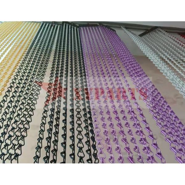 Metallic Sequin Tinsel Window Blinds Decorative Aluminum Chain Link Curtain