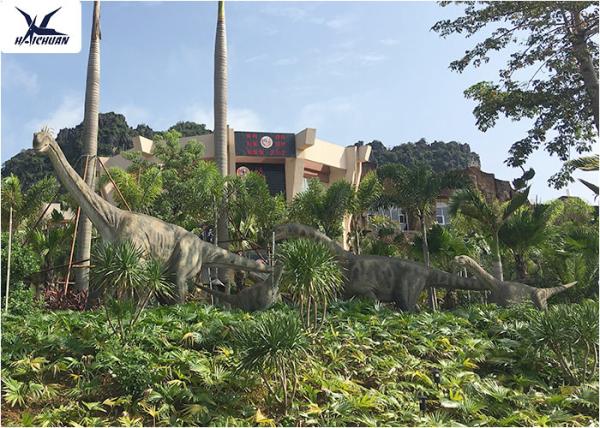 Large Outdoor Dinosaur Garden Ornaments With Silicon Rubber Durable 200-800W