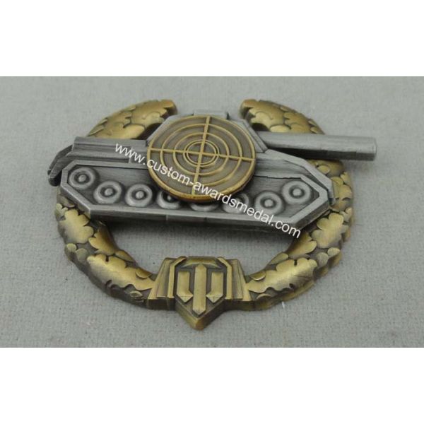 3D Zinc Alloy Personalized Award Badges 3 Piece Combined 2.5mm