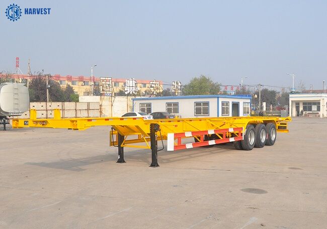 Цапфы FUWA 3 40 трейлер контейнера скелета емкости загрузки 40ft тонны Semi