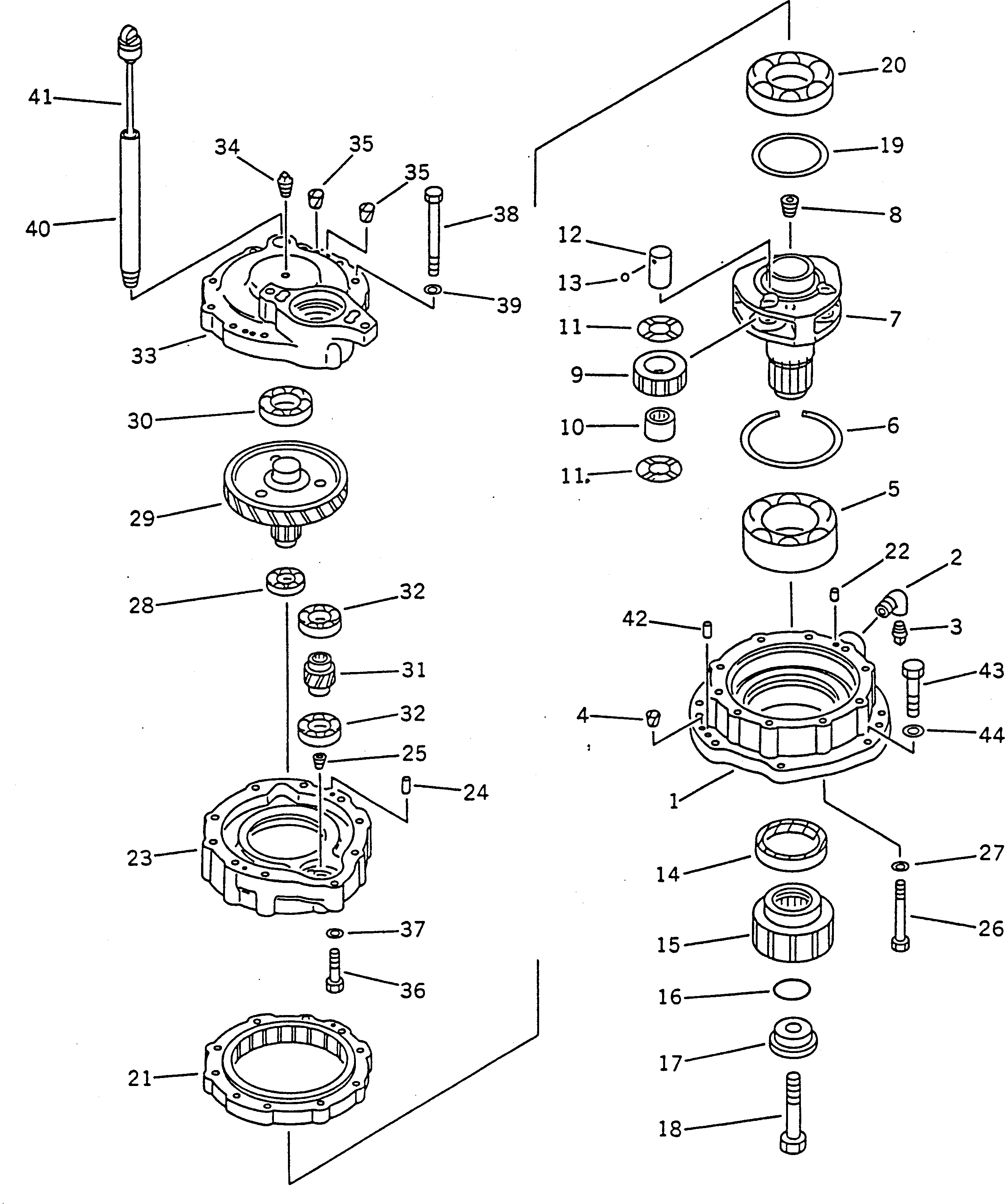 Komatsu Pc100-5 Pc120-5 Свинговая машина 203-26-00112 Pc120-5 Свинговая коробка передач