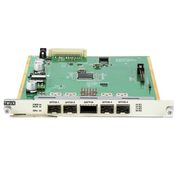 Tarjeta TMUX Óptica 100G 4×SFP28 Enlace ascendente a 1×QSFP28 Multiplexación no coherente