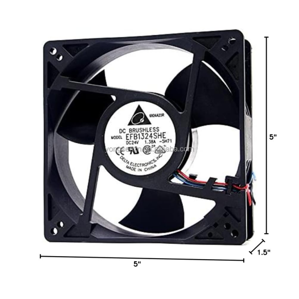 High Quality Delta EFB1324SHE DC 24V 1.38A Small Air Cooling Fan for Danfoss FC302 30KW to 75kw IP20 VFD