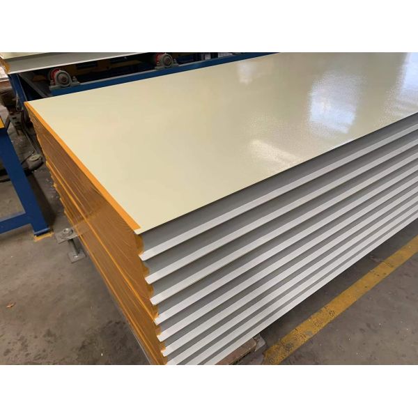 50MM New Style Rock Wool Sandwich Panel Ivory White Color Steel Sheet Rock Wool Sandwich Panel For Wall