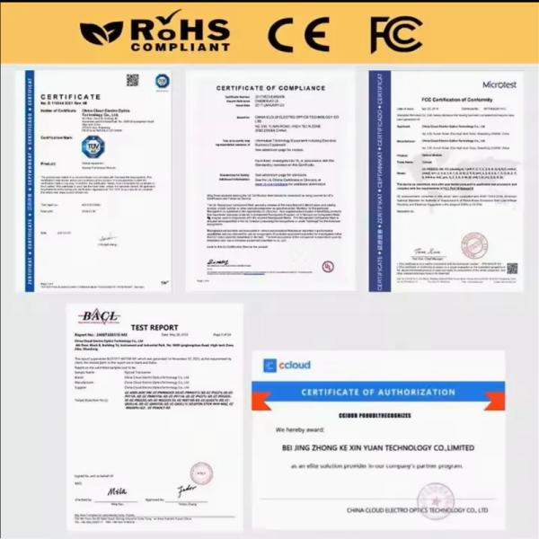 Módulo transceptor óptico 10G SFP+ ZR Alcance Extendido, Receptor APD, Temperatura Industrial