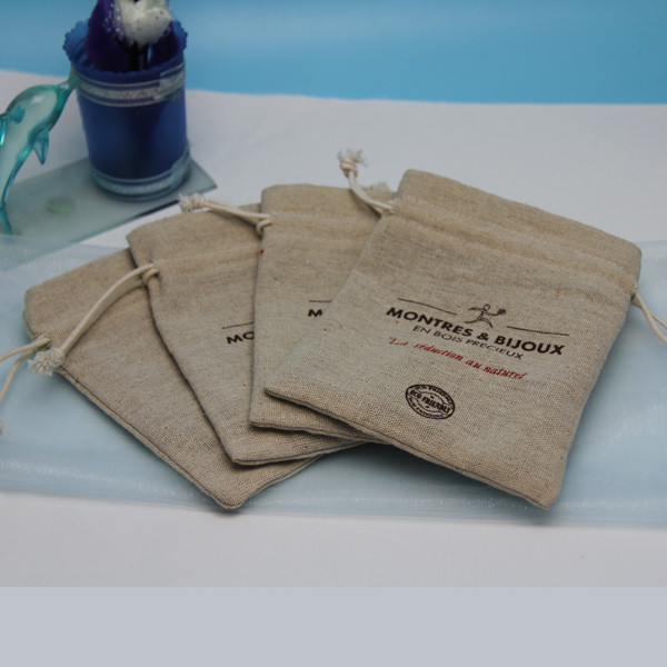 Biodegradable Return Gift Jute Bags , Sunglasses Reusable Drawstring Bags