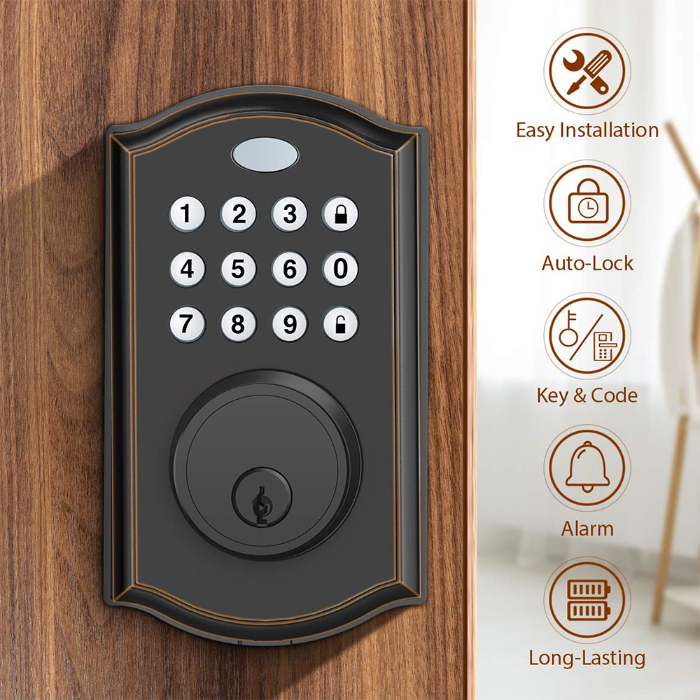 OEM Цинковая сплав безключевая электронная клавиатура Deadbolt Lock Multicolor