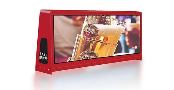 Movable Aluminum 5500 Nits Taxi Roof LED Advertising Screen