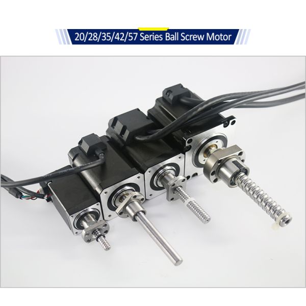 Nema34 Hybrid SFU1204 Ball Screw Stepper Motor 4.5Nm-12Nm 100mm-150mm