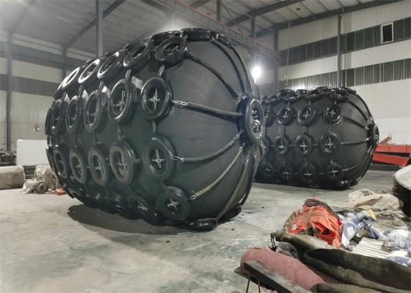 ISO17357 Standard 3.3*6.5M 50Kpa Black Pneumatic Rubber Fender For Sale