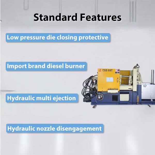 88T Hot Chamber Die Casting Machine Zinc Alloy Die Casting Machine for Badges Zamak Injection Equipment for Medals