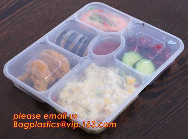 Restaurant Take Away Bento Boxes, Division Food Prep Disposable, Portion Compartment, Lunch box Containers