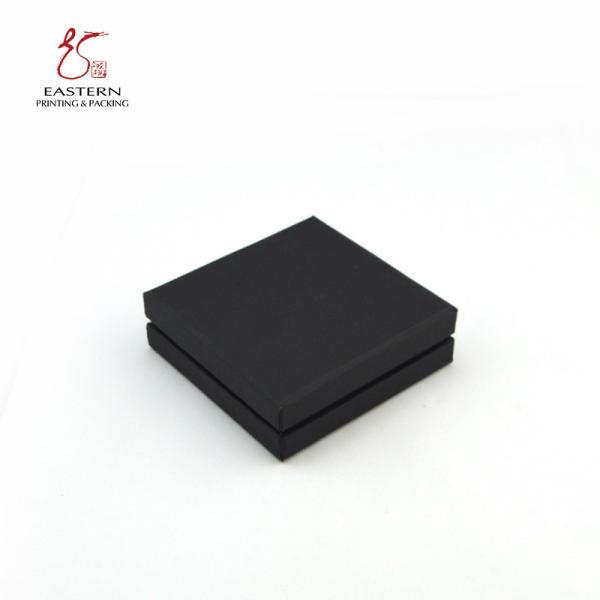 CMYK Custom Printed Black Paperboard Packaging Box with Lid