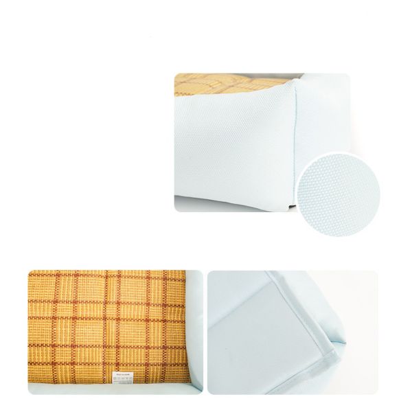 Cooling Straw Bamboo Cozy Summer Dog Bed 650g Puppy Sleeping Bed