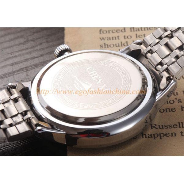 060A Leopard Blue Red White Mens Watch Stainless Steel Band Big Dial Watch Quartz Watches