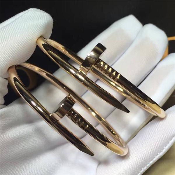 C luxury just nail bracelet 18k gold  white gold yellow gold rose gold bracelet  Jewelry factory in Shenzhen, China