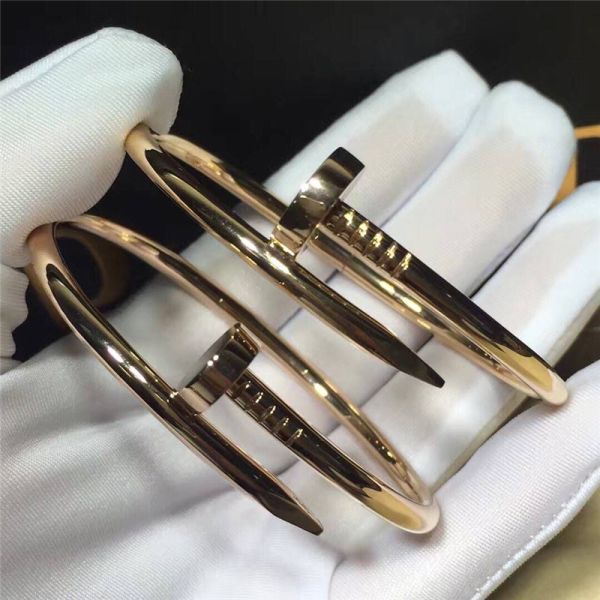 C luxury just nail bracelet 18k gold white gold yellow gold rose gold bracelet Jewelry factory in Shenzhen, China