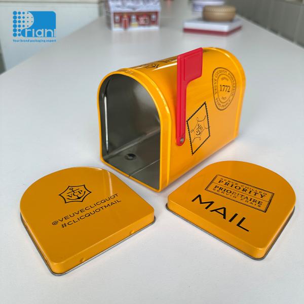 Mailbox Shape Gift Tin Cans Food Packing Biscuit Storage Box