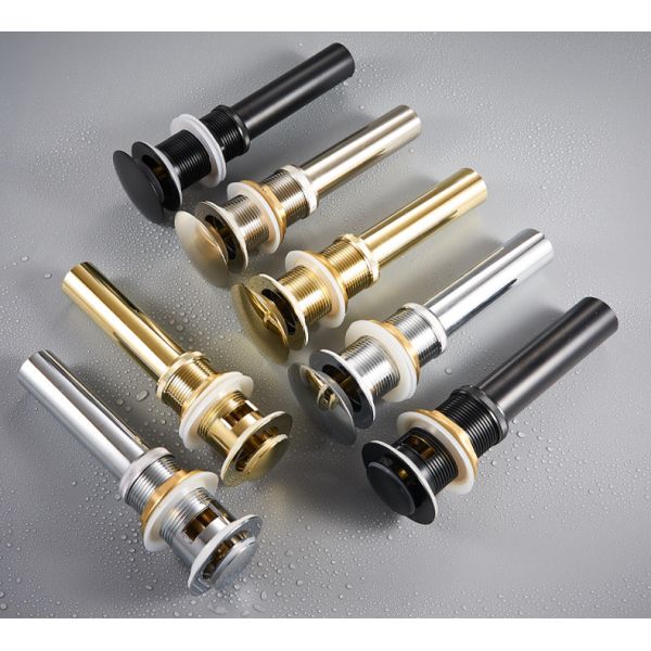 Bathroom Basin Sink Drain Filter with Pop Up Bathtub Stopper and Upgraded Brass Core