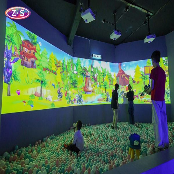 Advanced Motion Tracking Immersive Large Screen Wall Projection games For Parks