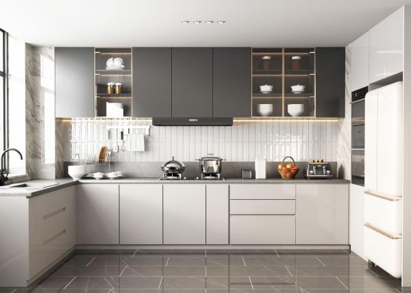 Self Assemble Storage Modern Kitchen Cabinet  Lacquer MDF Latest Style Kitchen Cabinets