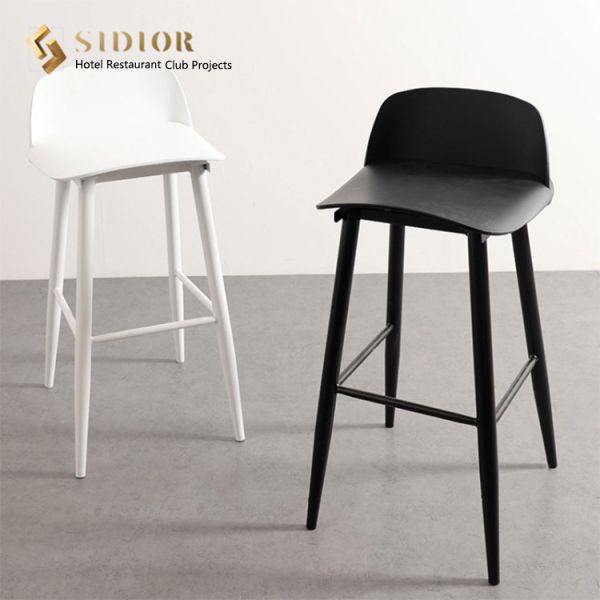 73cm High Foot Stools Contemporary Low Back Solid Wood Bar Chair