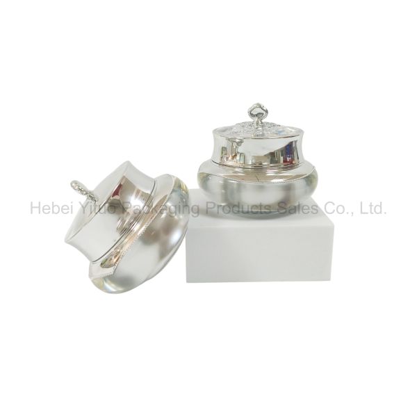 Acrylic 30g Cosmetic Cream Jar with Screw Top Sealing for Skincare Packaging