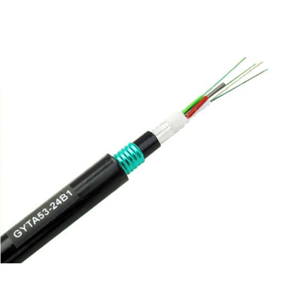 Loose Tube Outdoor Fiber Optic Cable , Direct Burial Armored Fiber Optic Cable