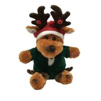 Children Christmas Gift Funny Deer with Shaking Foot and Singing Plush Toy Electronic toy