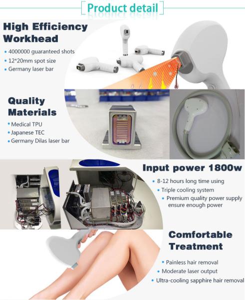 2018 hottest Beijing Nubway effective 2000W high power skin tightening 808nm diode laser hair removal machine for sale