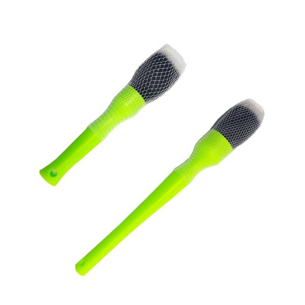 Green Color Car Detailing Brush Kit 16cm Soft PBT Filament